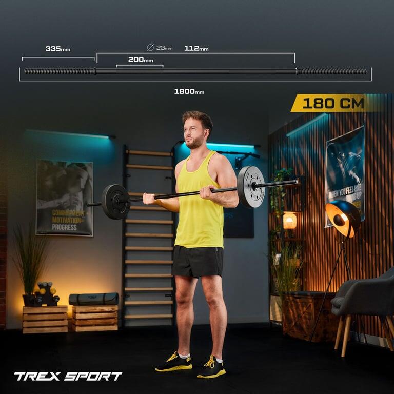 Gryf prosty Trex Sport TX‑180SP 180cm 25mm stalowa sztanga ryflowana do 100kg