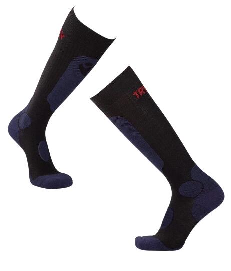 Chaussettes de ski 3/4 longues en laine mérinos 3/3