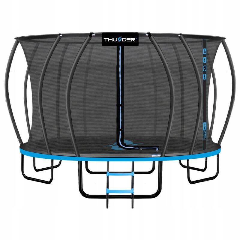 Trampolina ogrodowa dla dzieci z siatką THUNDER INSIDE-ULTRA 16FT 488CM BLUE