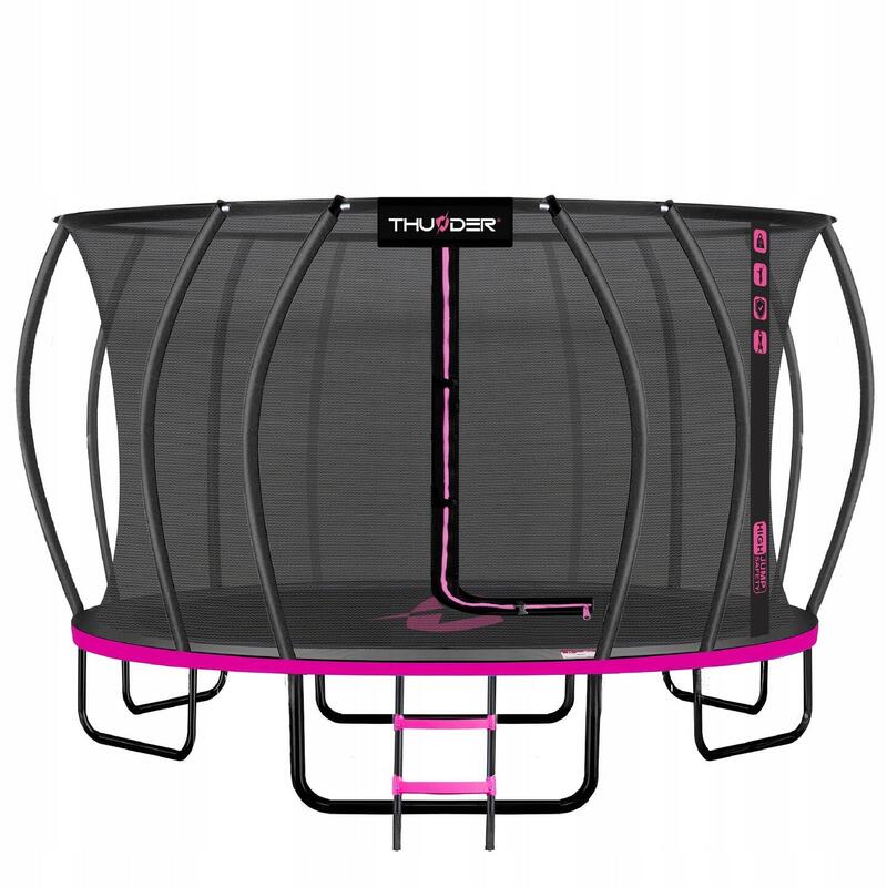 Trampolina ogrodowa dla dzieci z siatką THUNDER INSIDE-ULTRA 16FT 488cm PINK