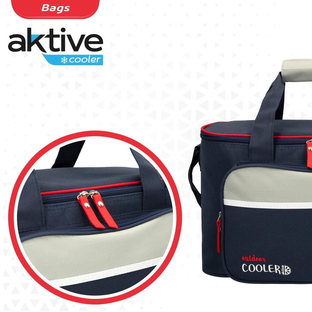 AKTIVE Cooler Sac à Lunch Thermique. Double Poignée, Imperméable, 36x21x22 cm 3/5