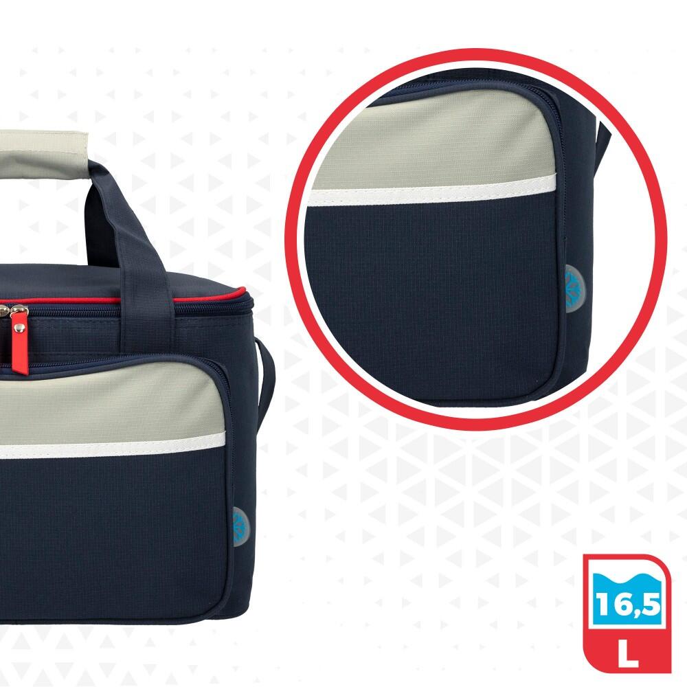 AKTIVE Cooler Sac à Lunch Thermique. Double Poignée, Imperméable, 36x21x22 cm 4/5
