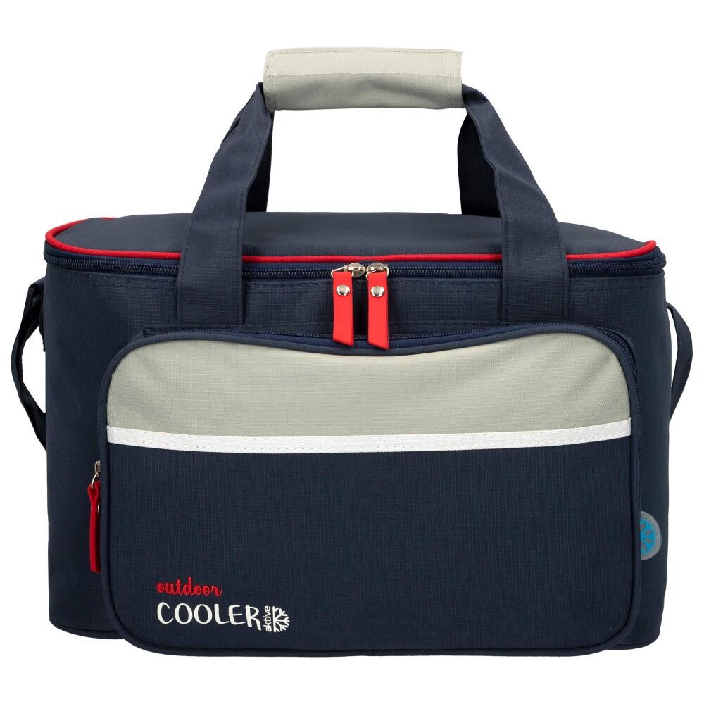 AKTIVE Cooler Sac à Lunch Thermique. Double Poignée, Imperméable, 36x21x22 cm 1/5