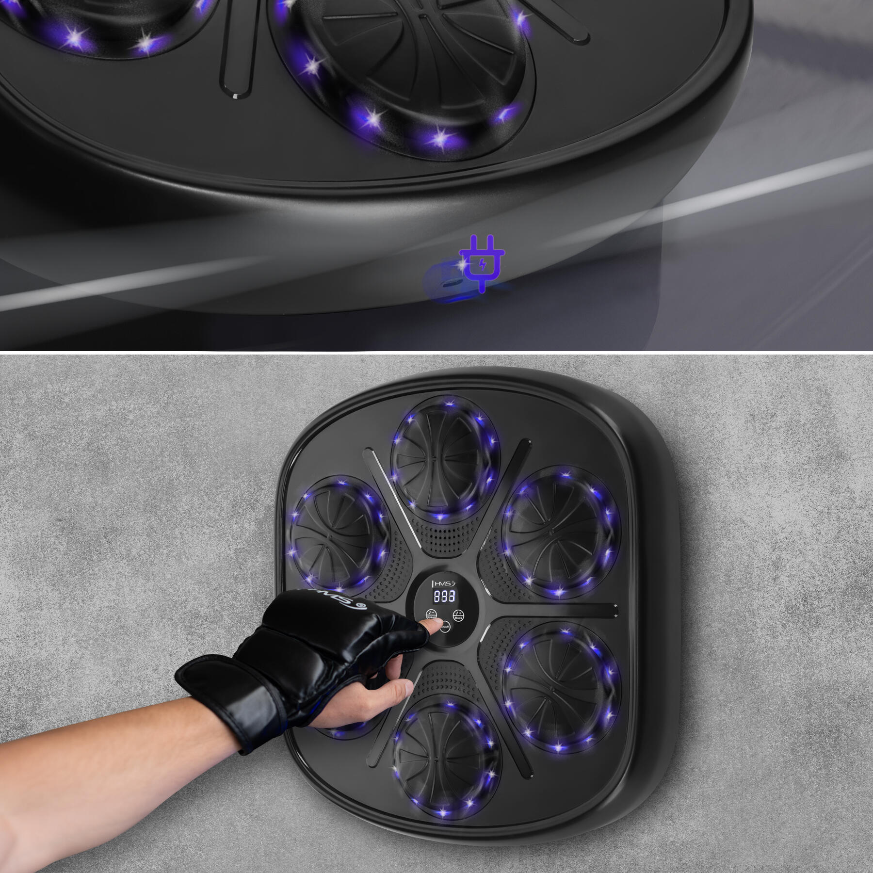 HMS TB03 interactieve bokstrainer met Bluetooth, muziek en handschoenen 5/7