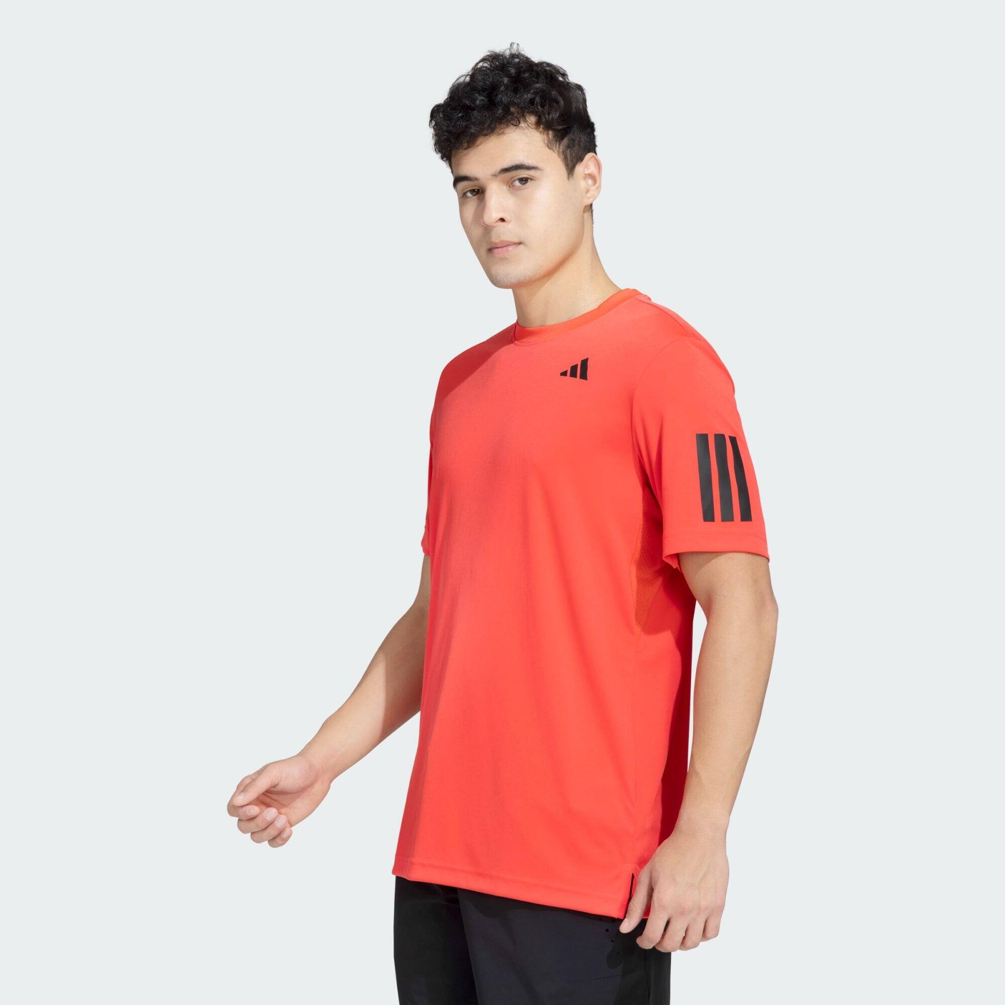 Adidas CLUB 3STR TEE Men Tennis T-Shirts Red -  2