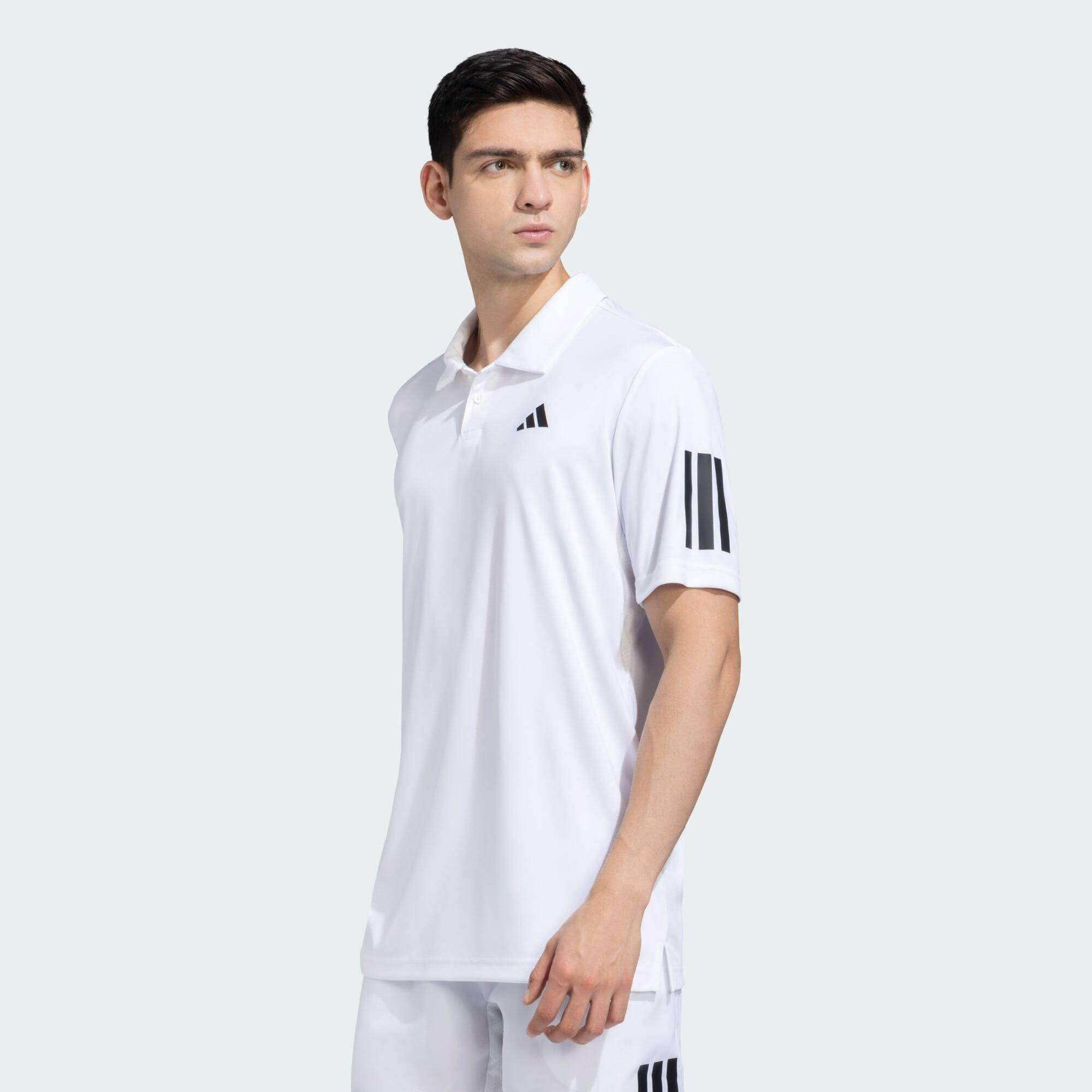 Adidas CLUB 3STR POLO Men Tennis Polo Shirts White -  2