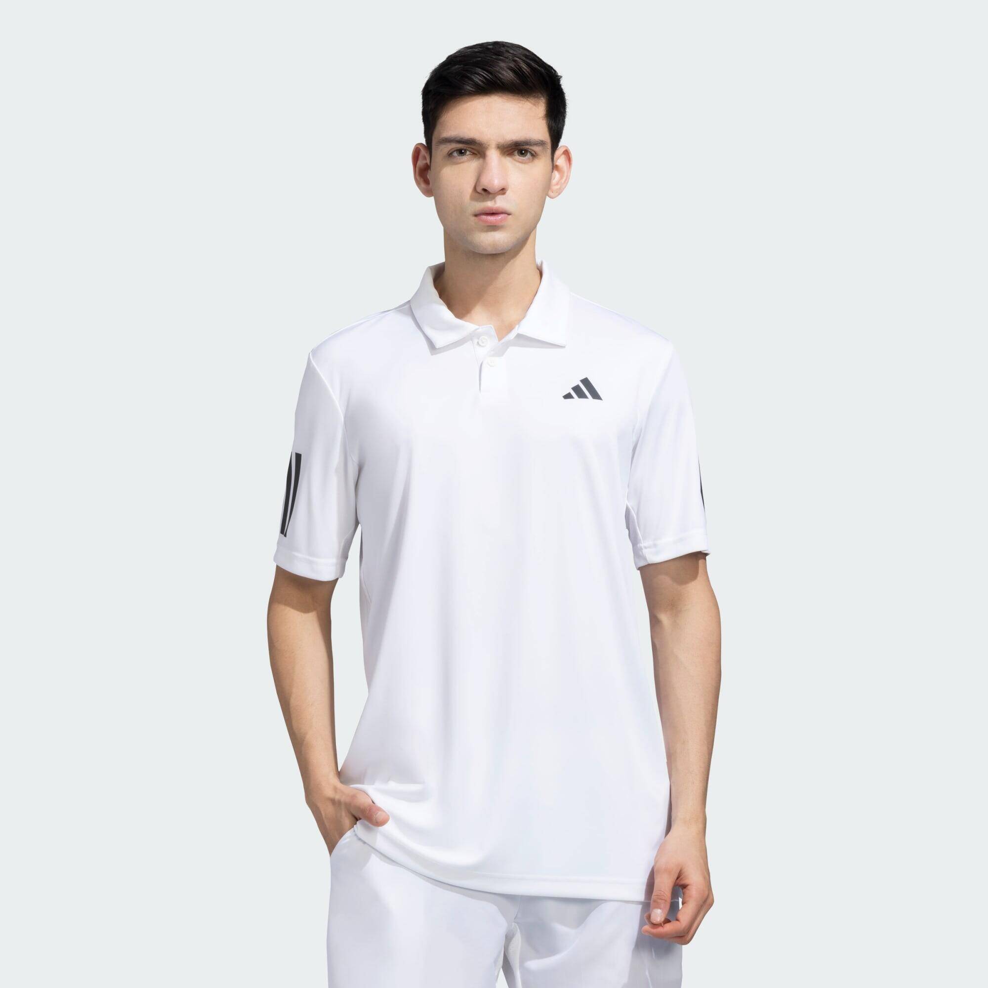 Adidas CLUB 3STR POLO Men Tennis Polo Shirts White -  1