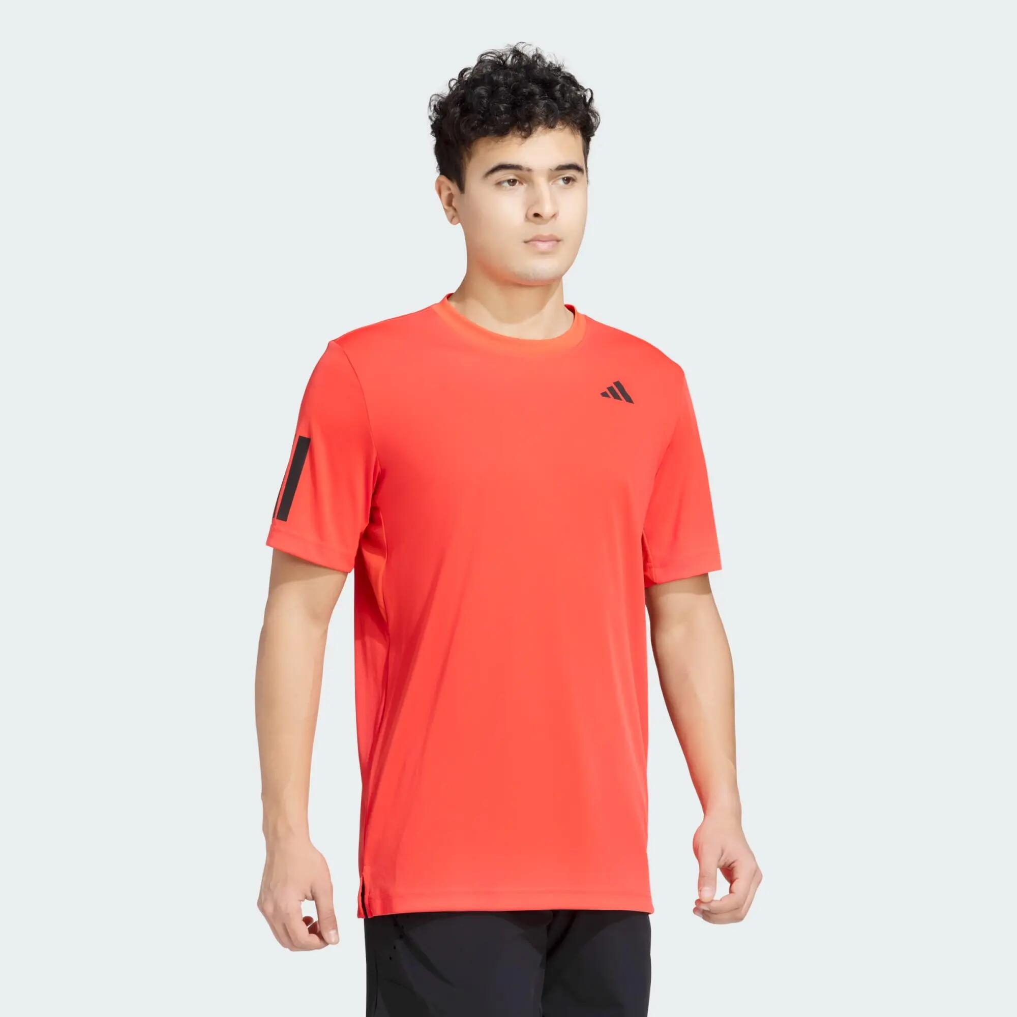 Adidas CLUB 3STR TEE Men Tennis T-Shirts Red -  4