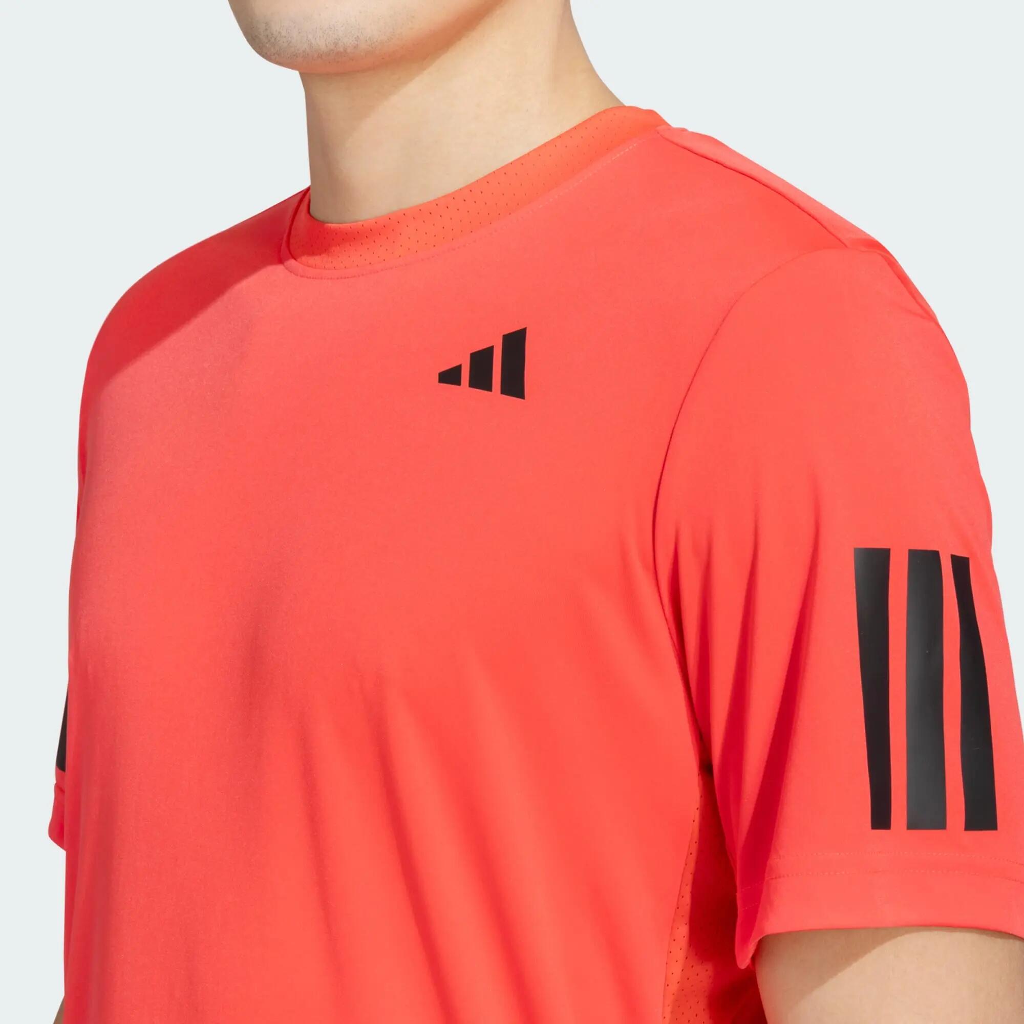 Adidas CLUB 3STR TEE Men Tennis T-Shirts Red -  5