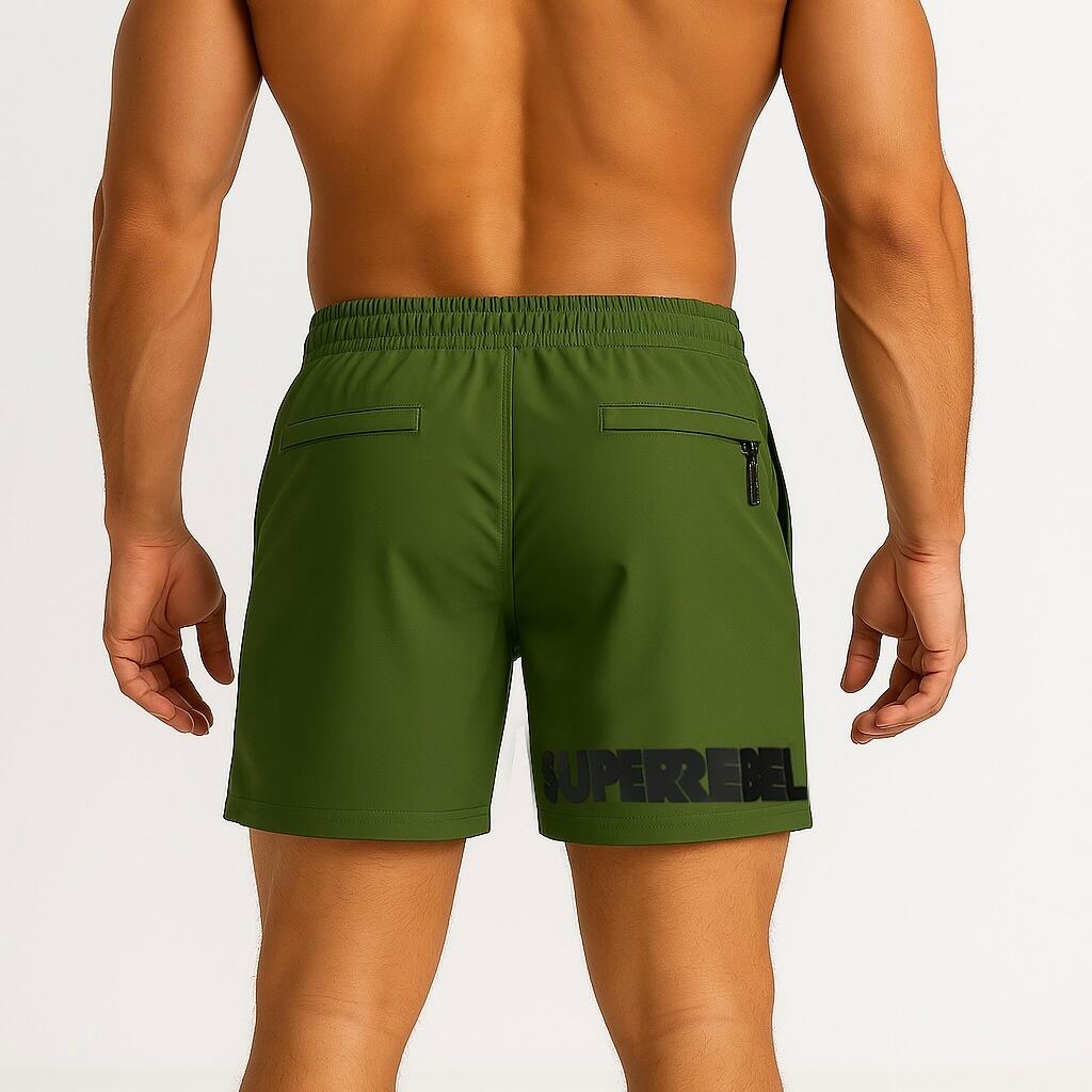 JOHNNY_ – Costume da bagno uomo – Verde – Aderente – Asciugatura rapida 7/7