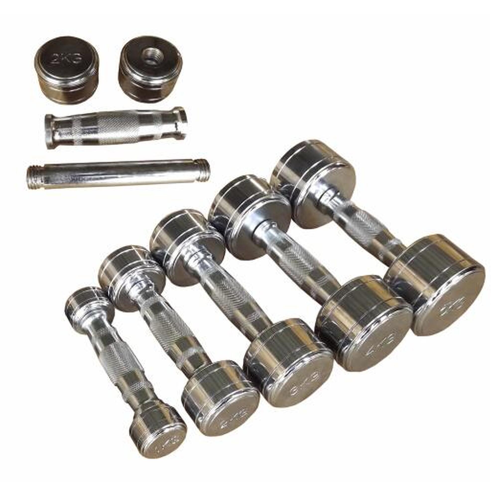 Gantera rotunda cromata, 1-10 kg, Dayu Fitness