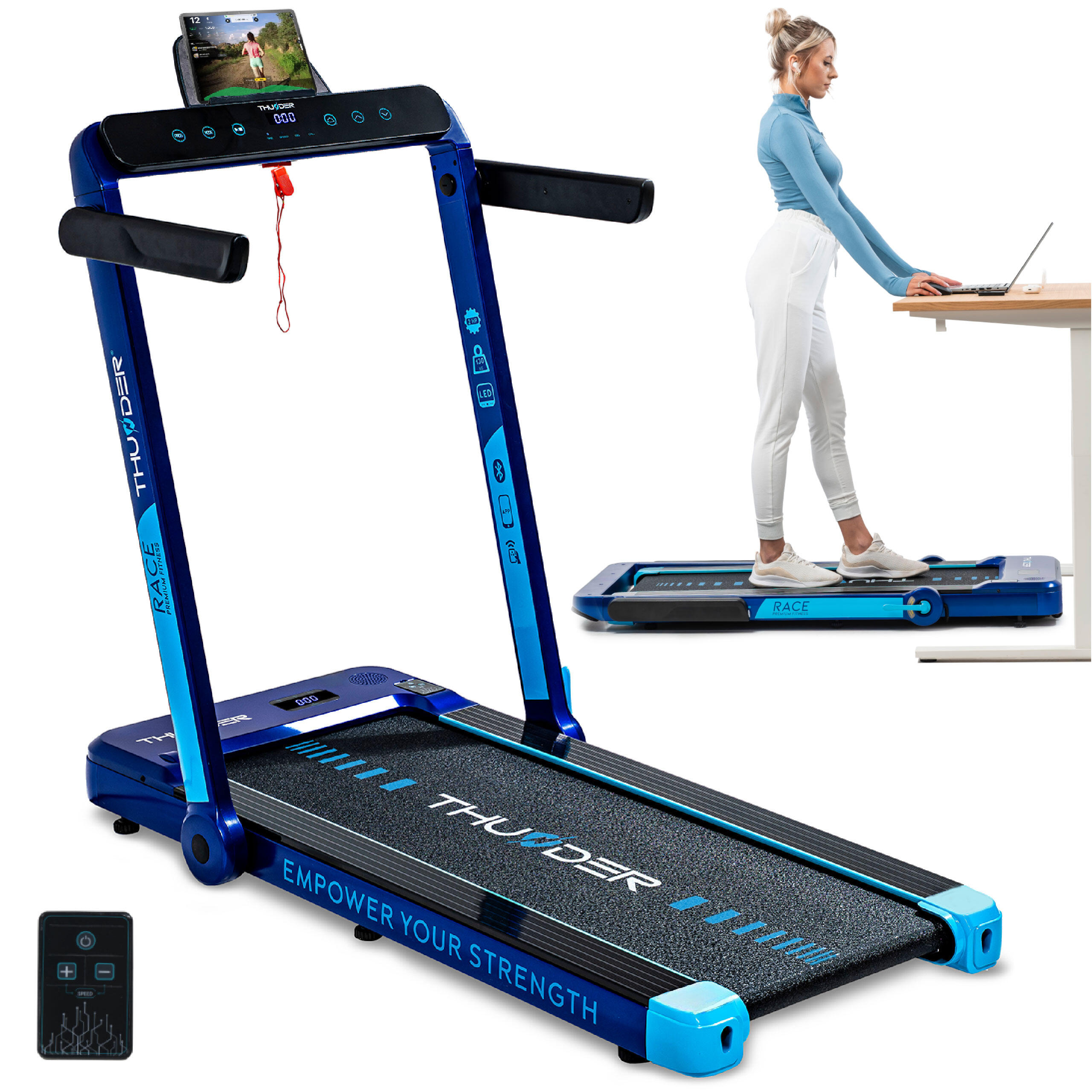 THUNDER RACE dubbele blauwe loopband