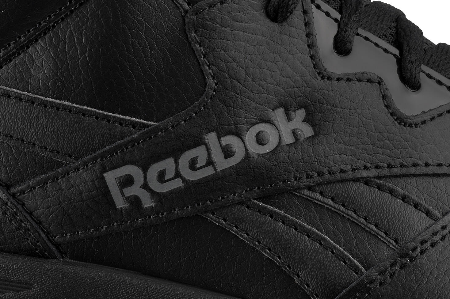 Męskie buty sportowe wysokie skórzane czarne REEBOK ROYAL 6/7