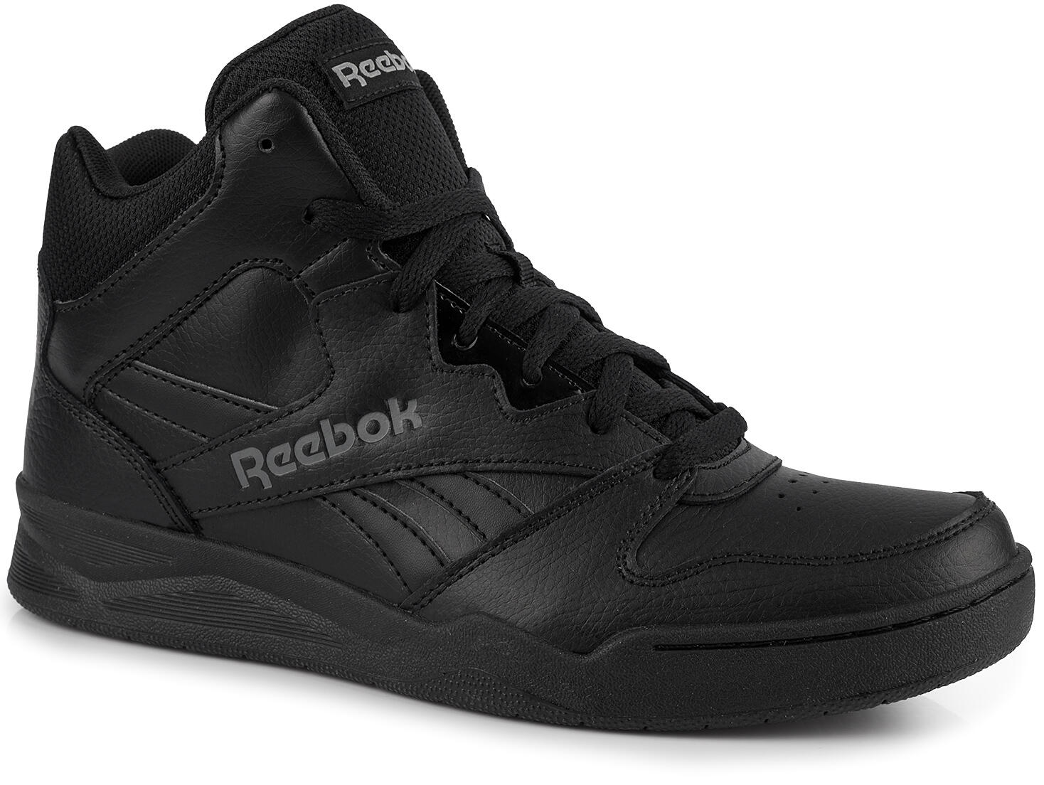 Męskie buty sportowe wysokie skórzane czarne REEBOK ROYAL 1/7
