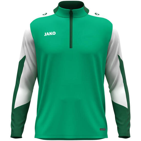 Haut sport - Entraînement - Homme - Ziptop dynamique - Vert/Blanc/Vert foncé