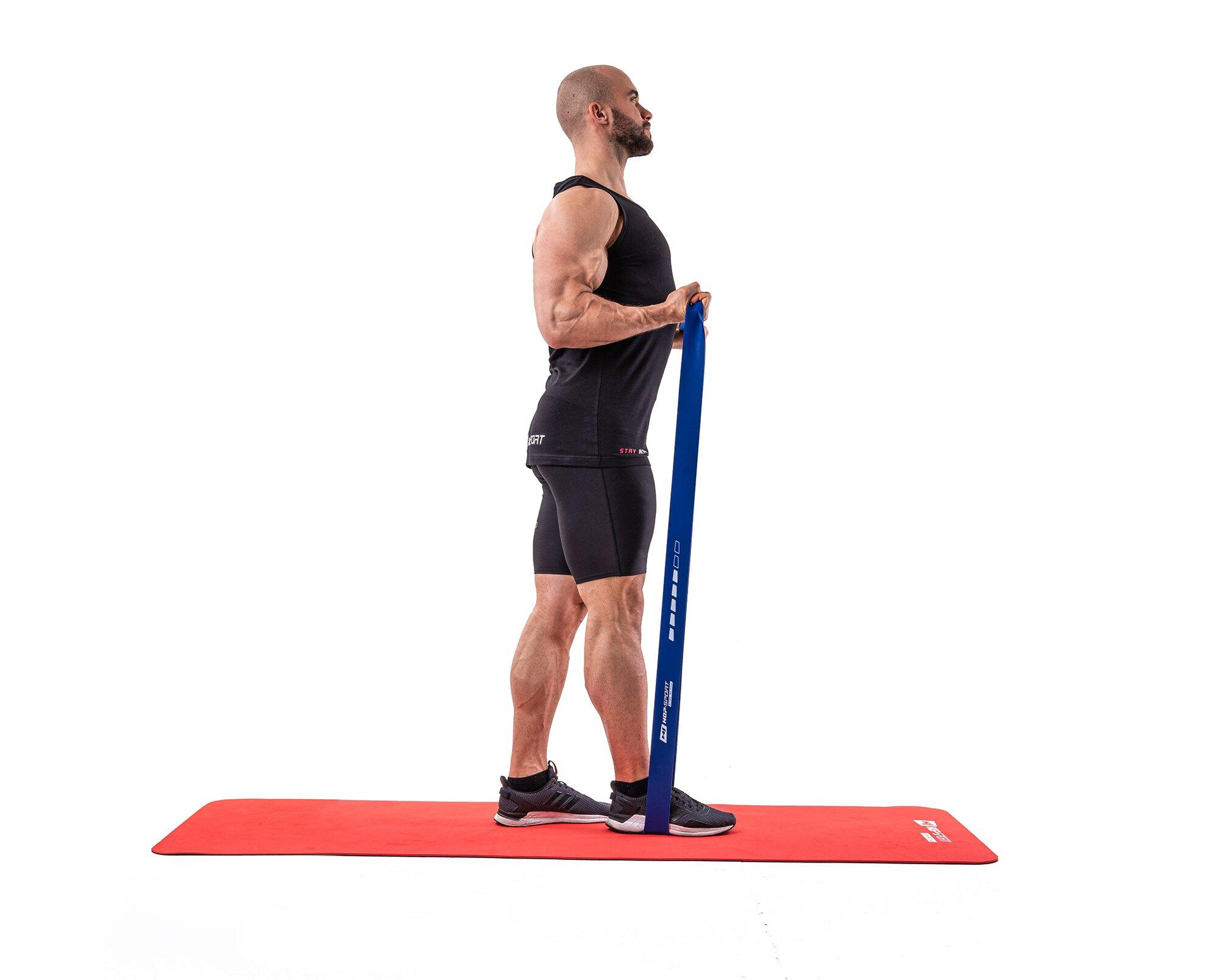 Set von 2 Widerstandsbändern für Fitnessübungen Hop-Sport 23-80kg 5/7