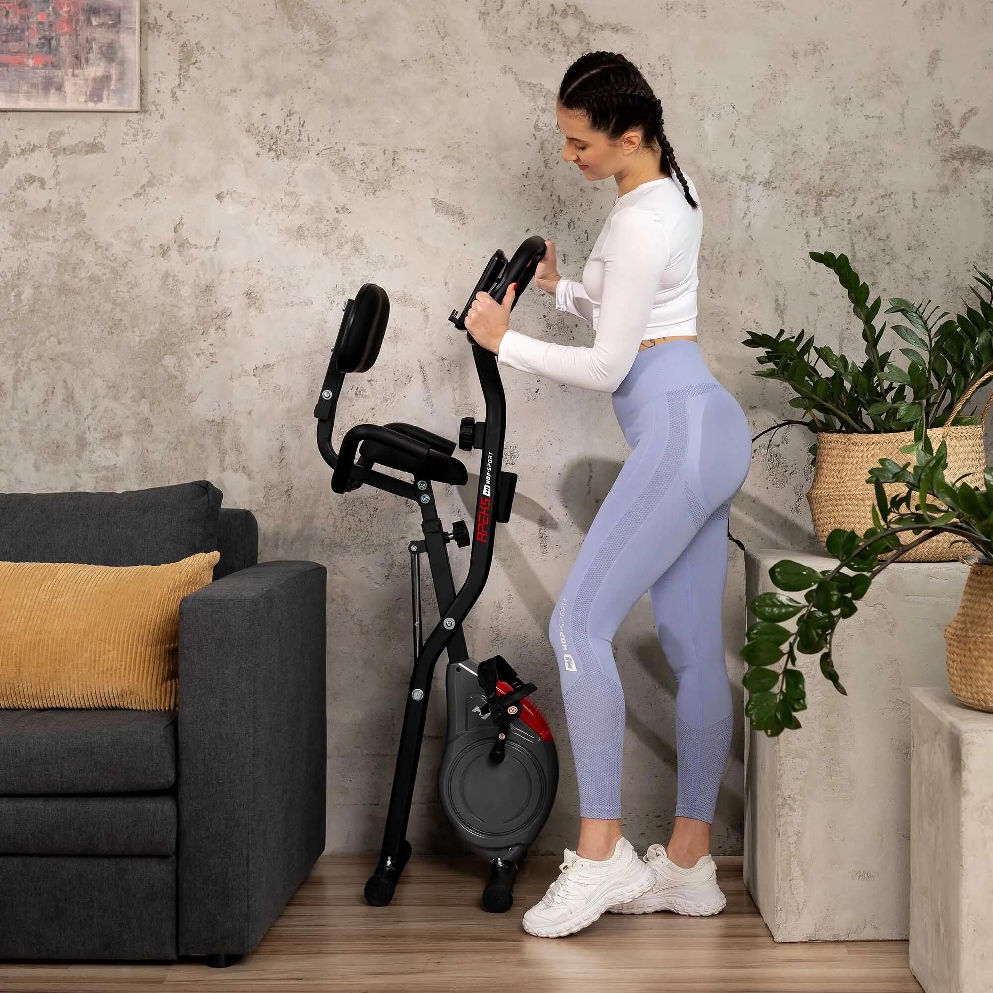 Cyclette magnetica pieghevole X-bike HS-3030X Apeks Grigio 5/7