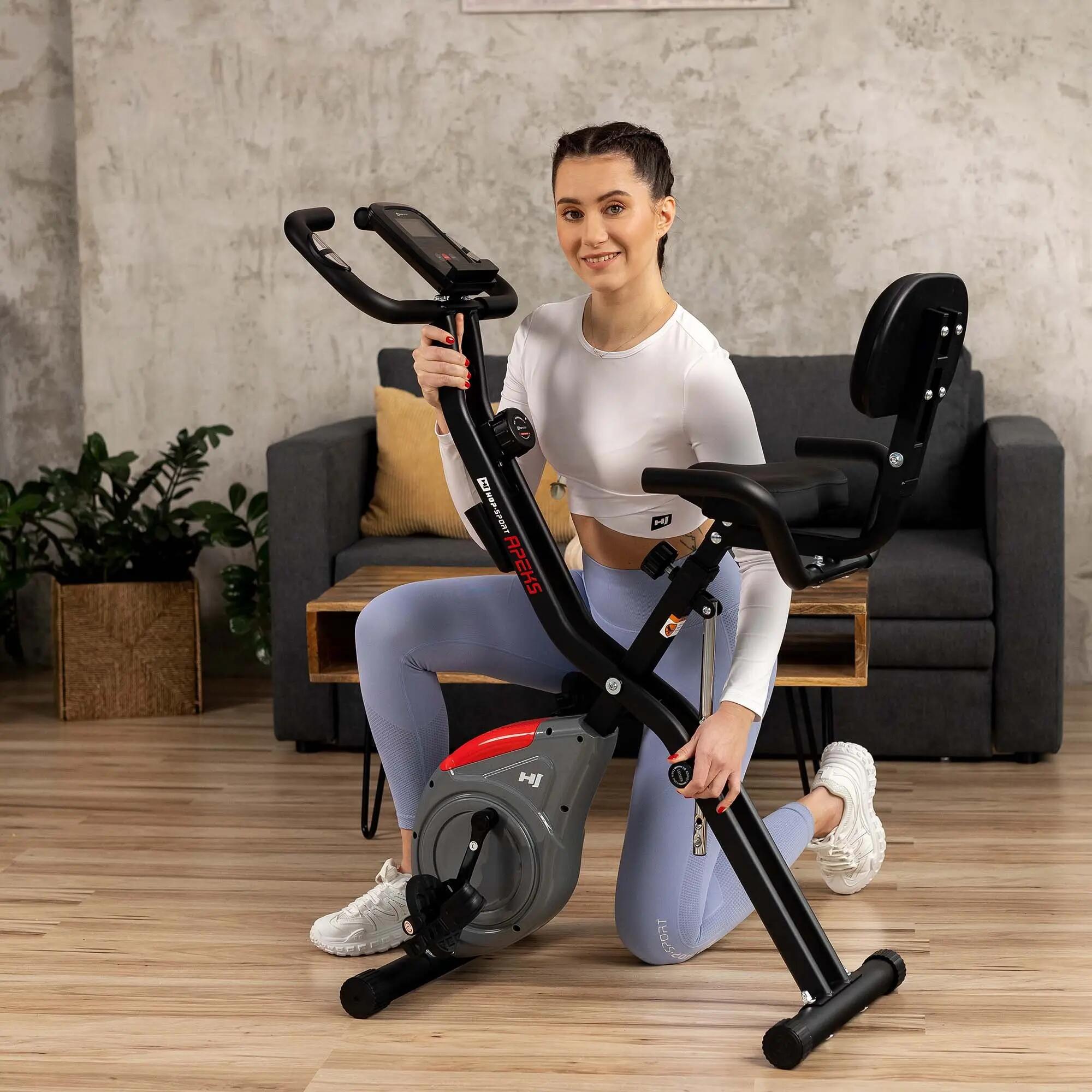 Cyclette magnetica pieghevole X-bike HS-3030X Apeks Grigio 4/7