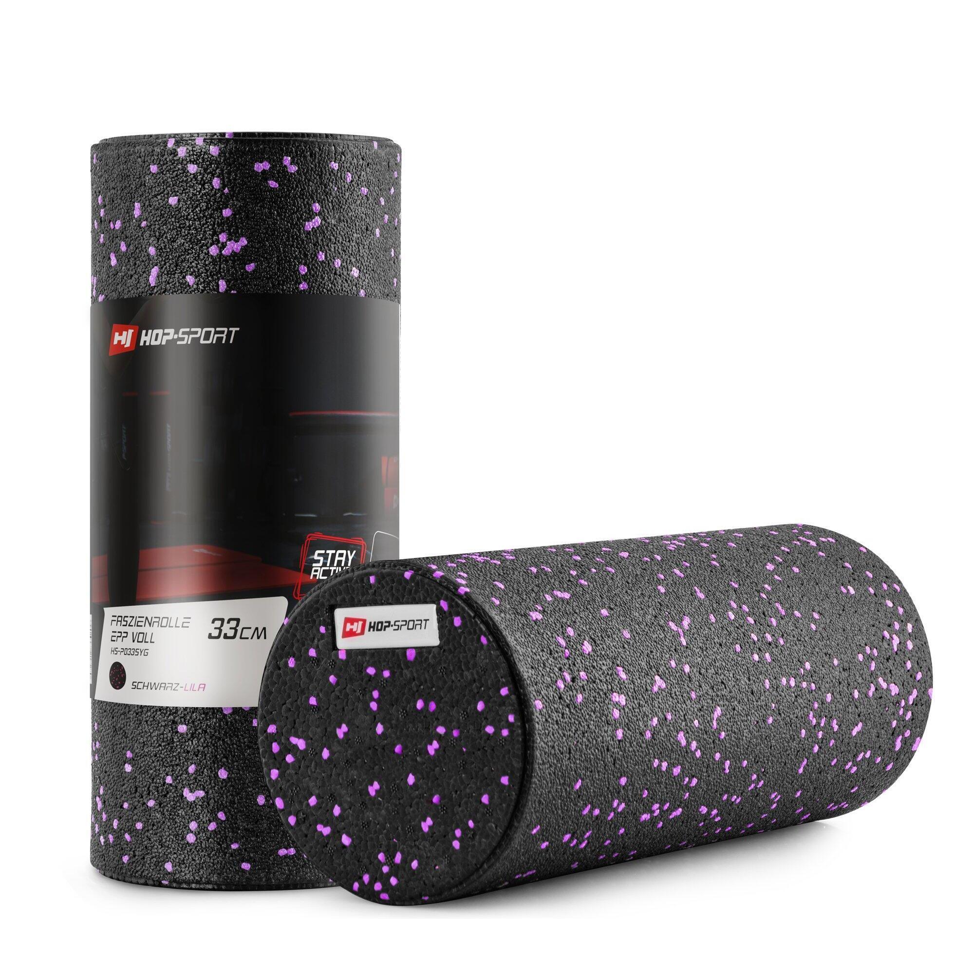 Hop-sport - Rouleau De Massage Hop-sport Epp 33cm Plein - Rouleau De Massage - Noir|violet - 33 Cm - Decathlon
