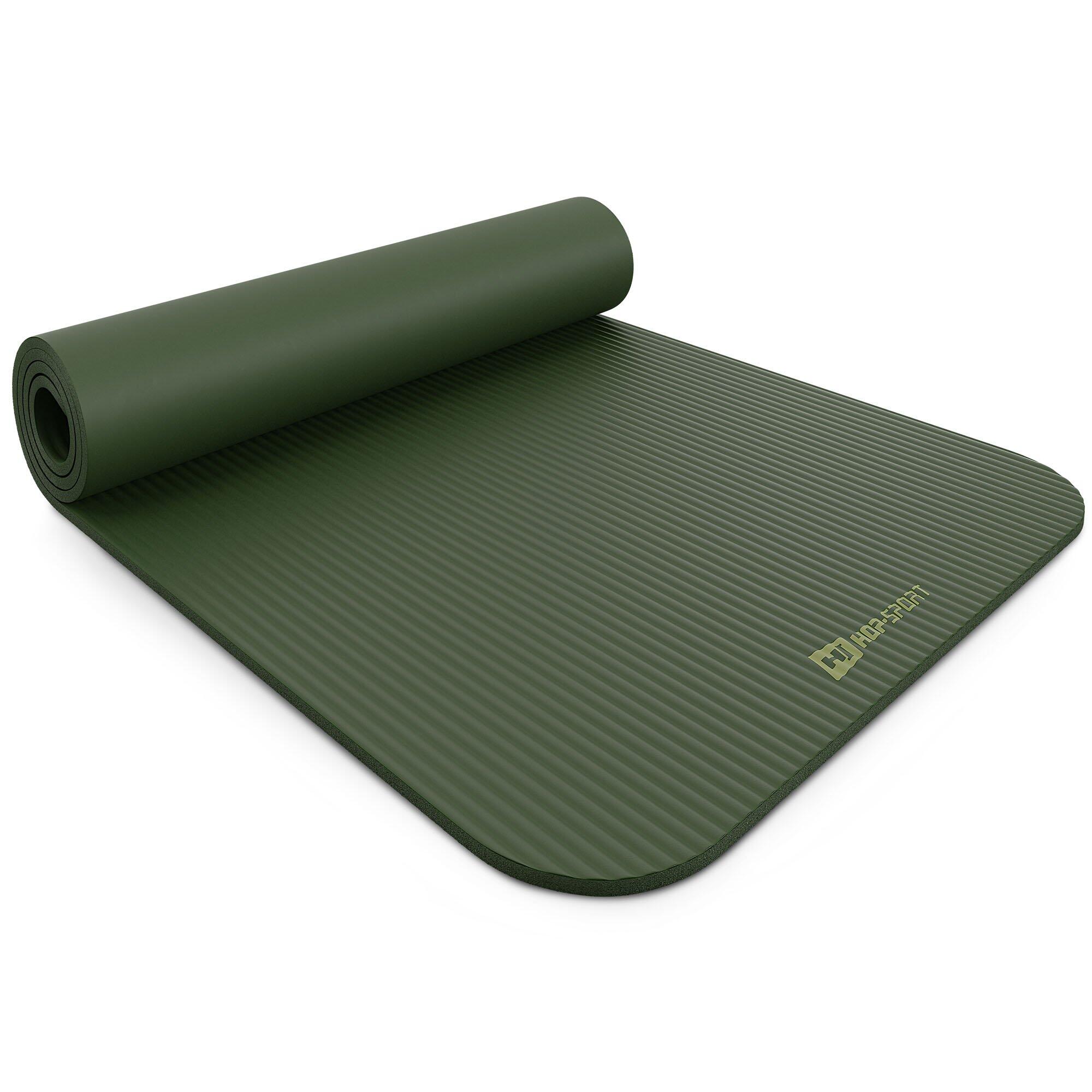 Tapettino per fitness, yoga o pilates, NBR 1cm - verde bottiglia - 190x60cm 7/7
