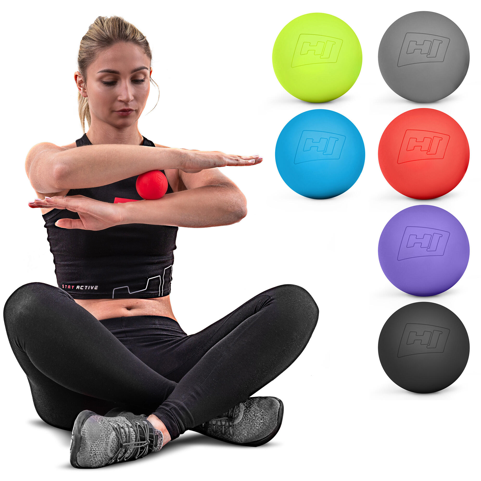 Balle de massage Hop-Sport en silicone simple 4/4