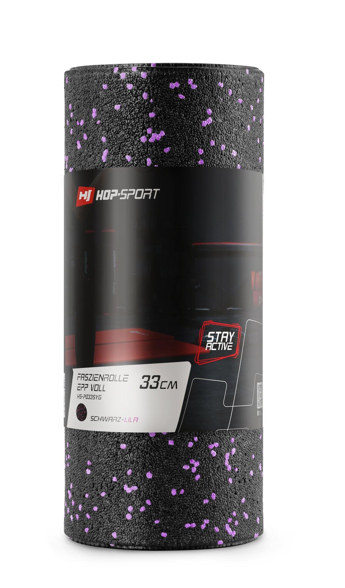 Rodillo de masaje EPP completo 33cm morado 3/7