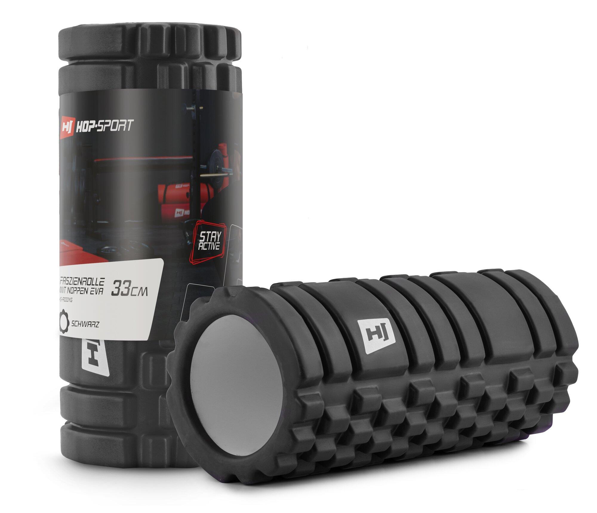 HOP-SPORT Rullo per massaggio EVA 33cm nero, roller