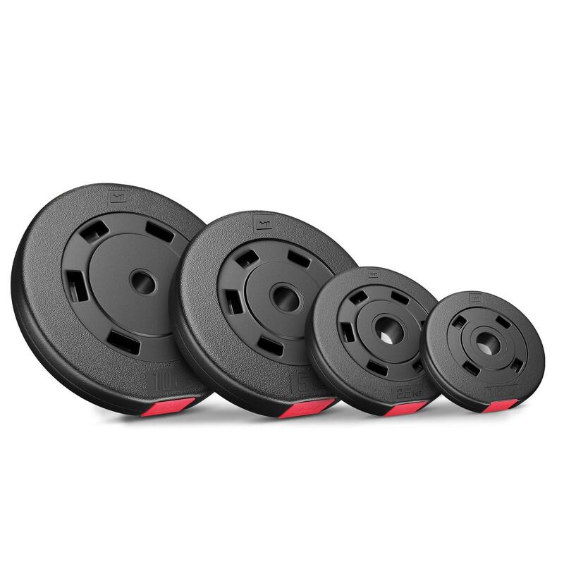 Set greutăți compozite Hop-Sport HS-C90AAB 90kg (4x10, 8x5, 4x2.5)