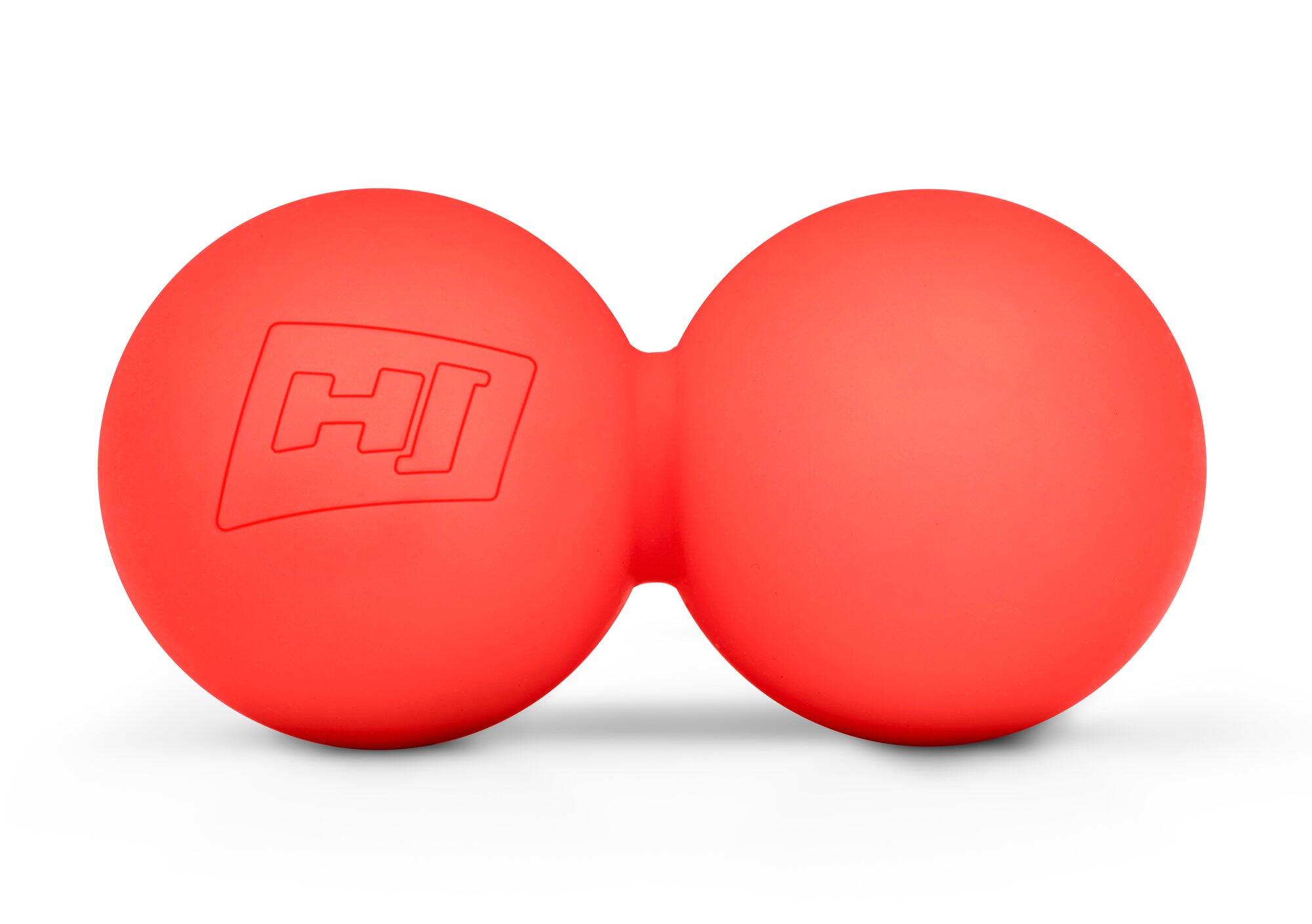 HOP-SPORT Pallina da massaggio in silicone doppia - rossa