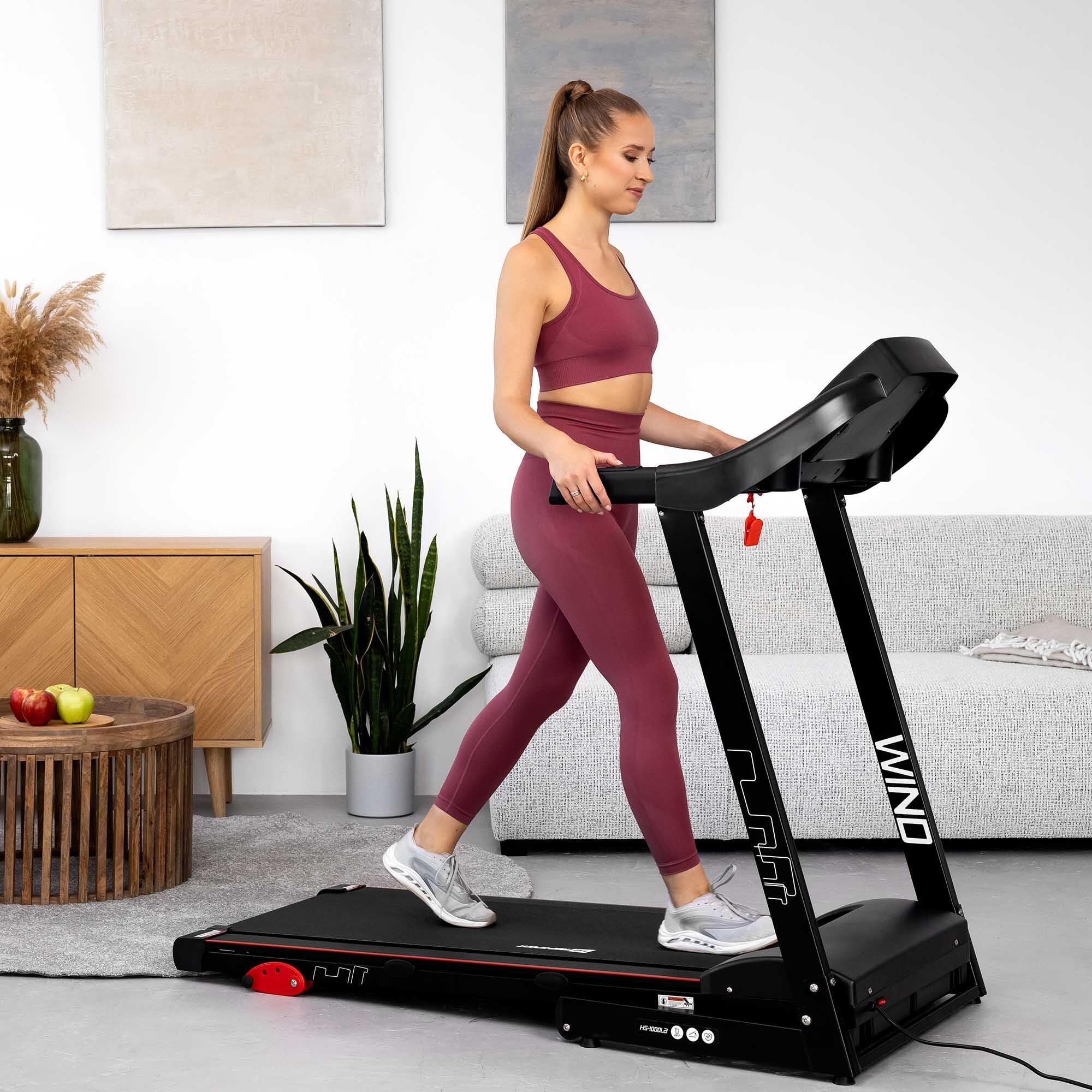 Tapis de course pliable 0,8 - 14 km/h HS-1000LB Wind, connecté Bluetooth et App 7/7