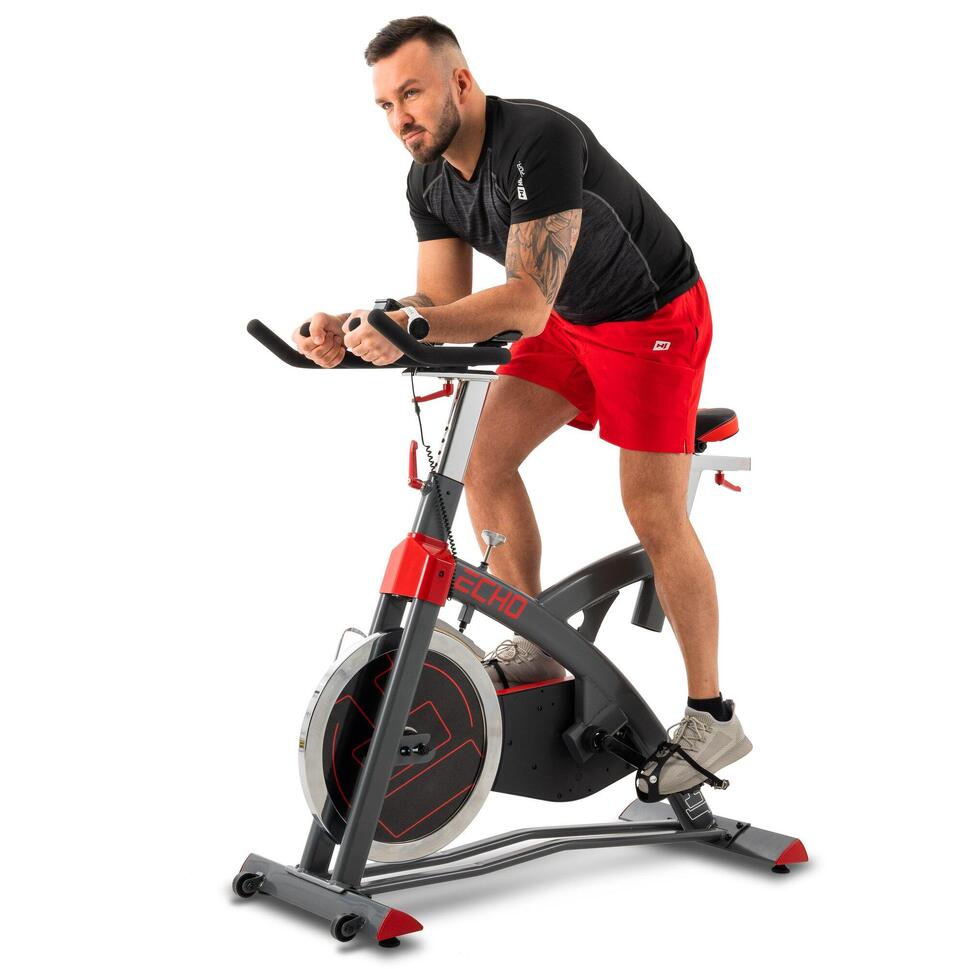 Rower treningowy stacjonarny spiningowy Hop-Sport Echo z wolnym biegiem thumbnail