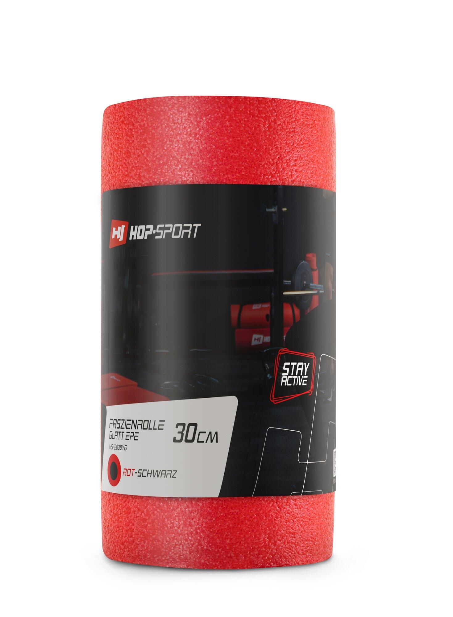 Rodillo de masaje EPE 30cm rojo-negro 3/7