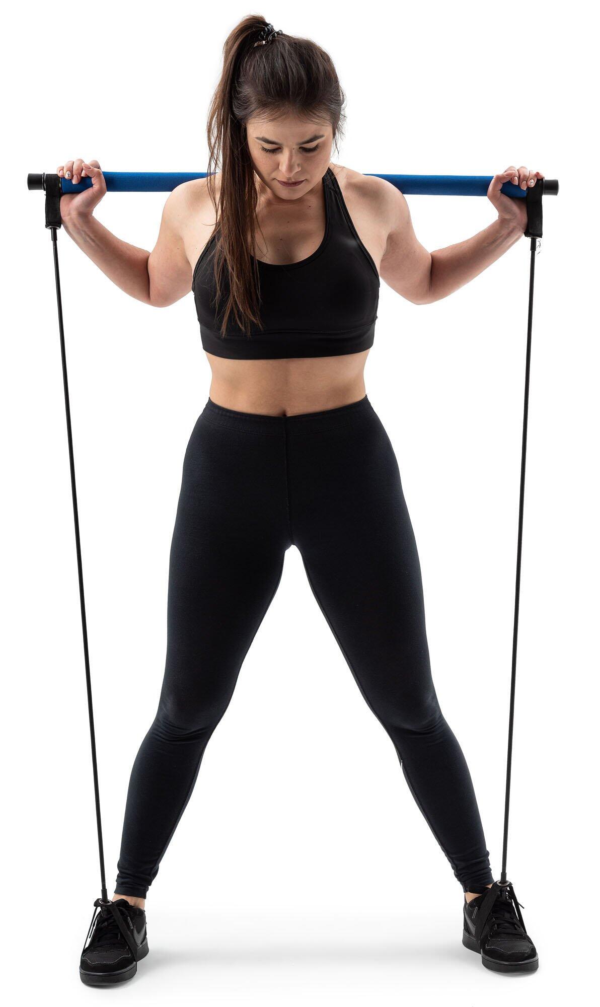 Klappbarer Trainingsstab mit Expandern Hop-Sport HS-T090GS 3/7