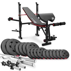 Ensemble de musculation Hop-Sport Premium 75kg avec banc HS-1055