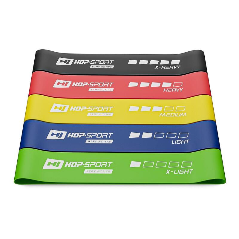 Set 5 benzi de rezistență Hop-Sport 600x50mm