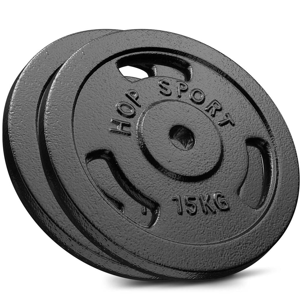 Комплект чугунени тежести за щанга Hop-Sport HS-I30F 2x15kg
