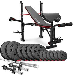 Ensemble de musculation Hop-Sport Premium 38kg avec banc HS-1055