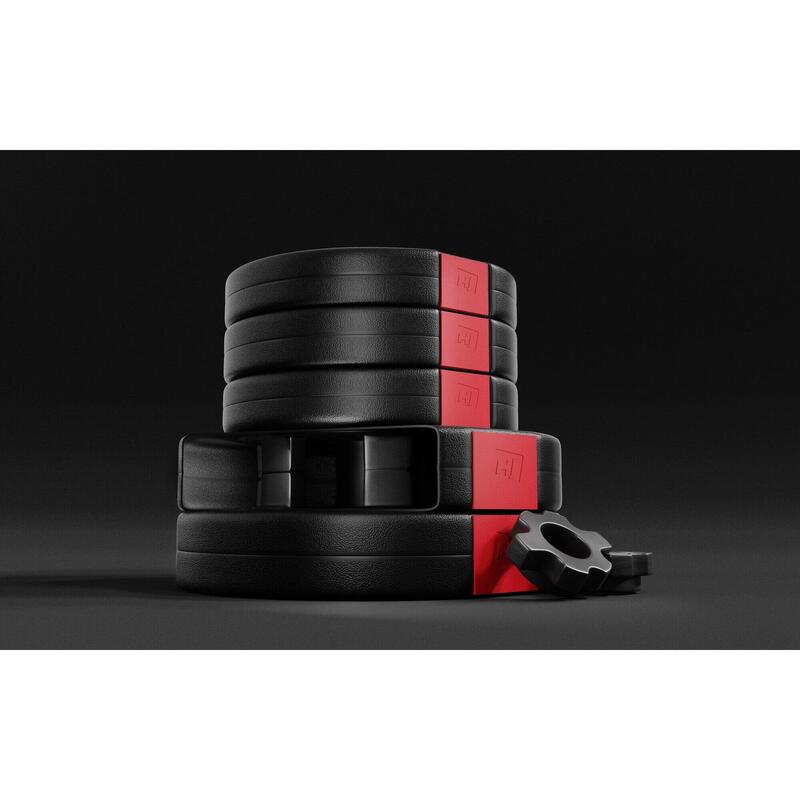 Set de greutăți compozite Hop-Sport HS-C30C 30kg (2x5, 4x2.5, 8x1.25)