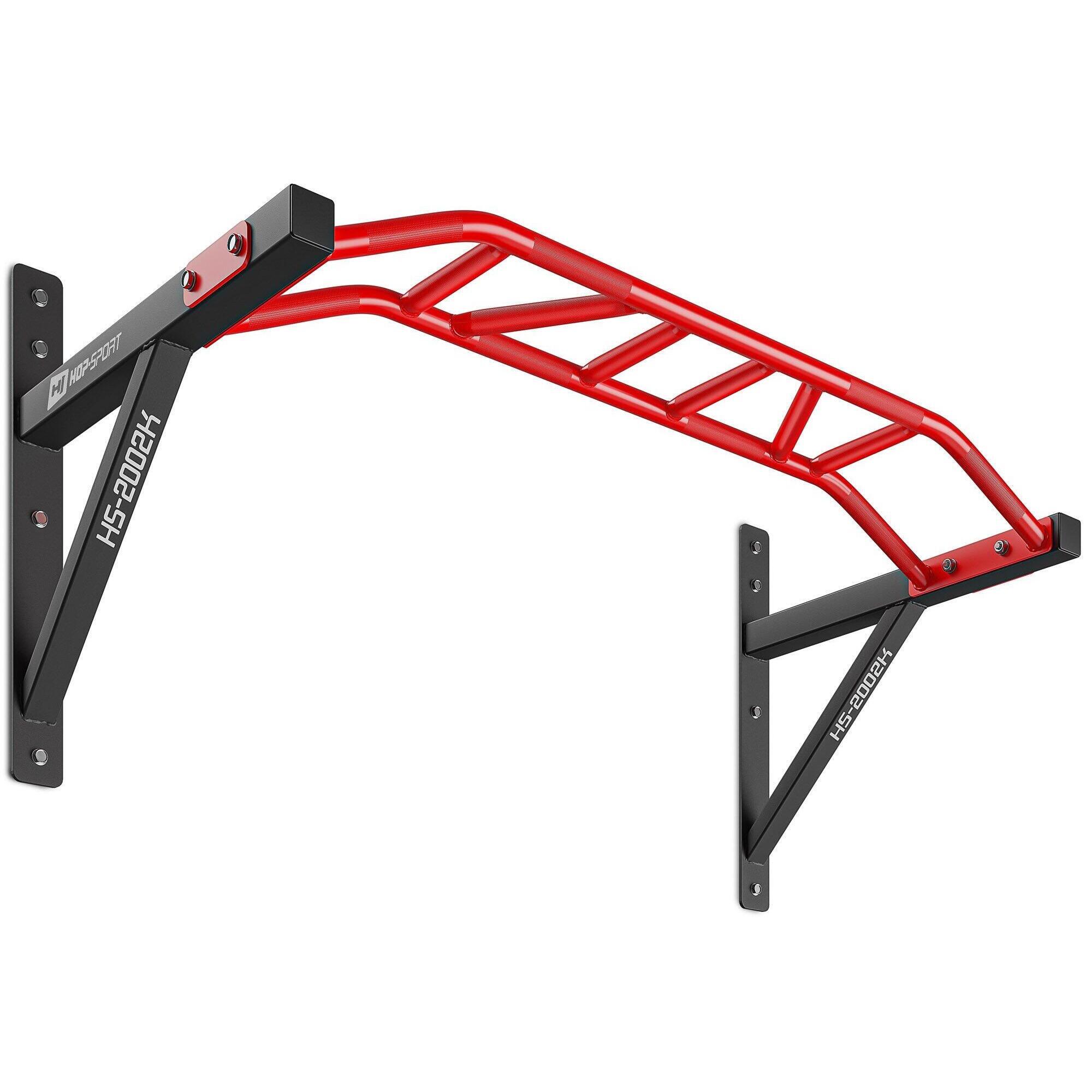 Hop-sport - Barre De Traction Hop-sport Hs-2002k Treillis - Barre De Traction - Noir|rouge - Decathlon