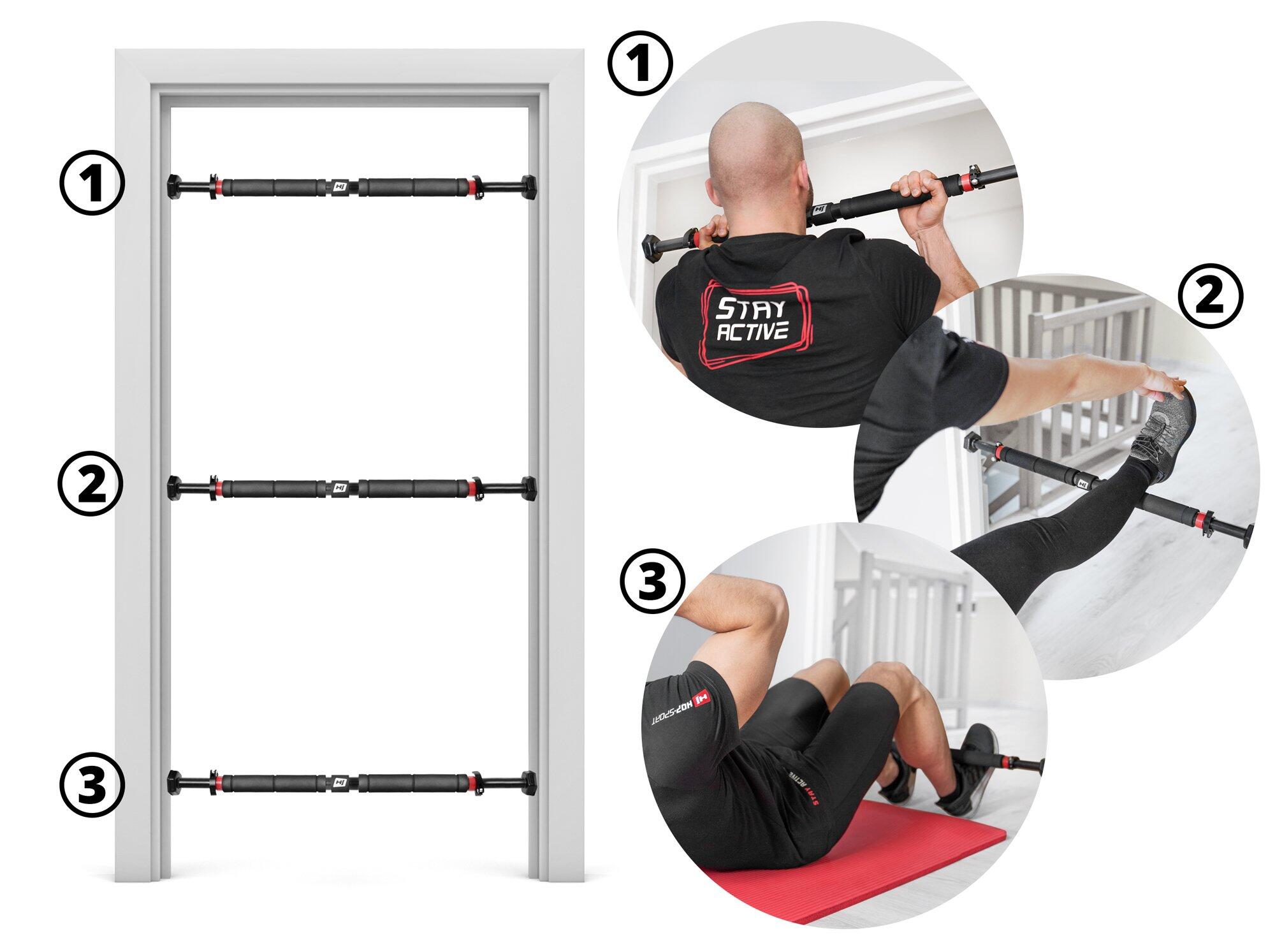 Barre de traction Hop-Sport HS-M050DP extensible 3/7