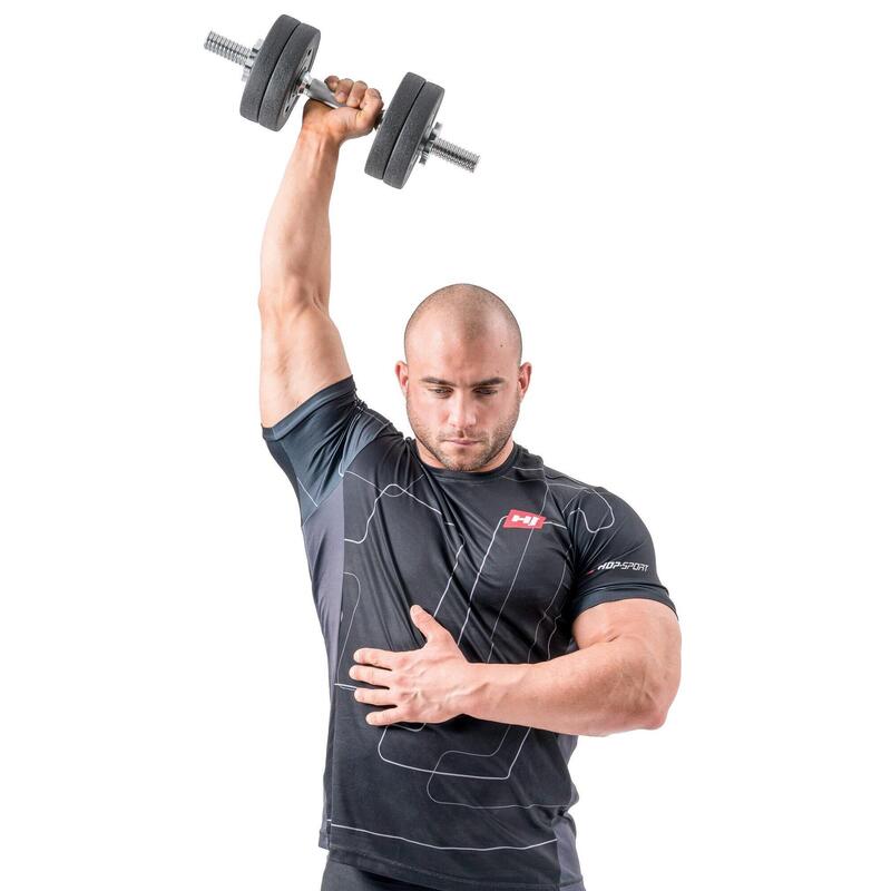 Set gantere pentru antrenament 1x20kg Hop-Sport HS-CD1x20