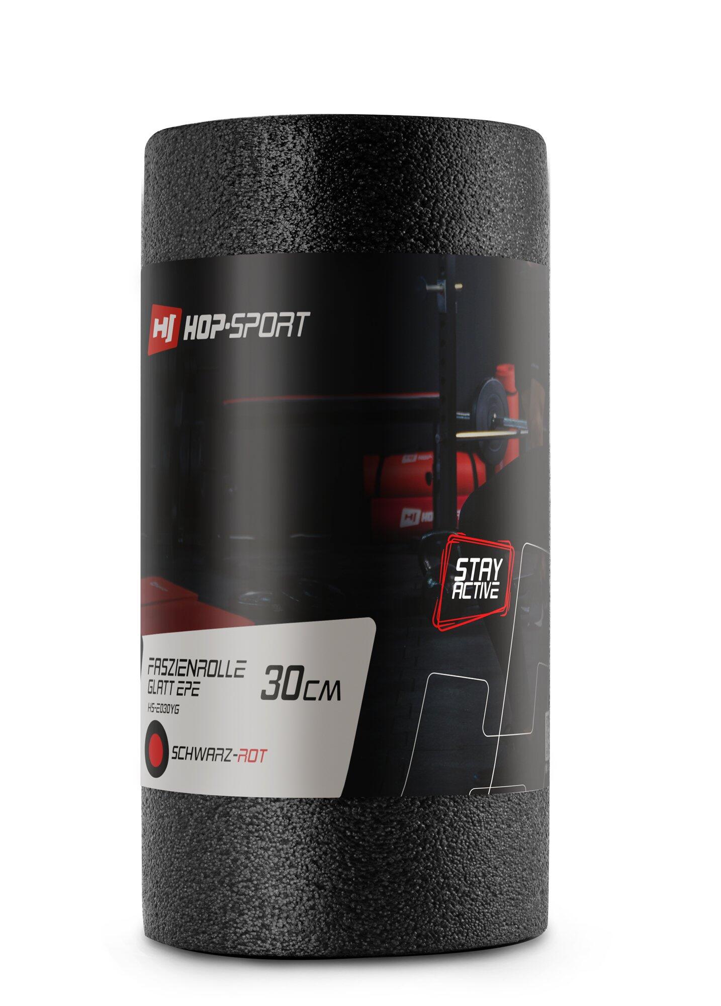 Rodillo de masaje EPE 30cm negro-rojo 3/7