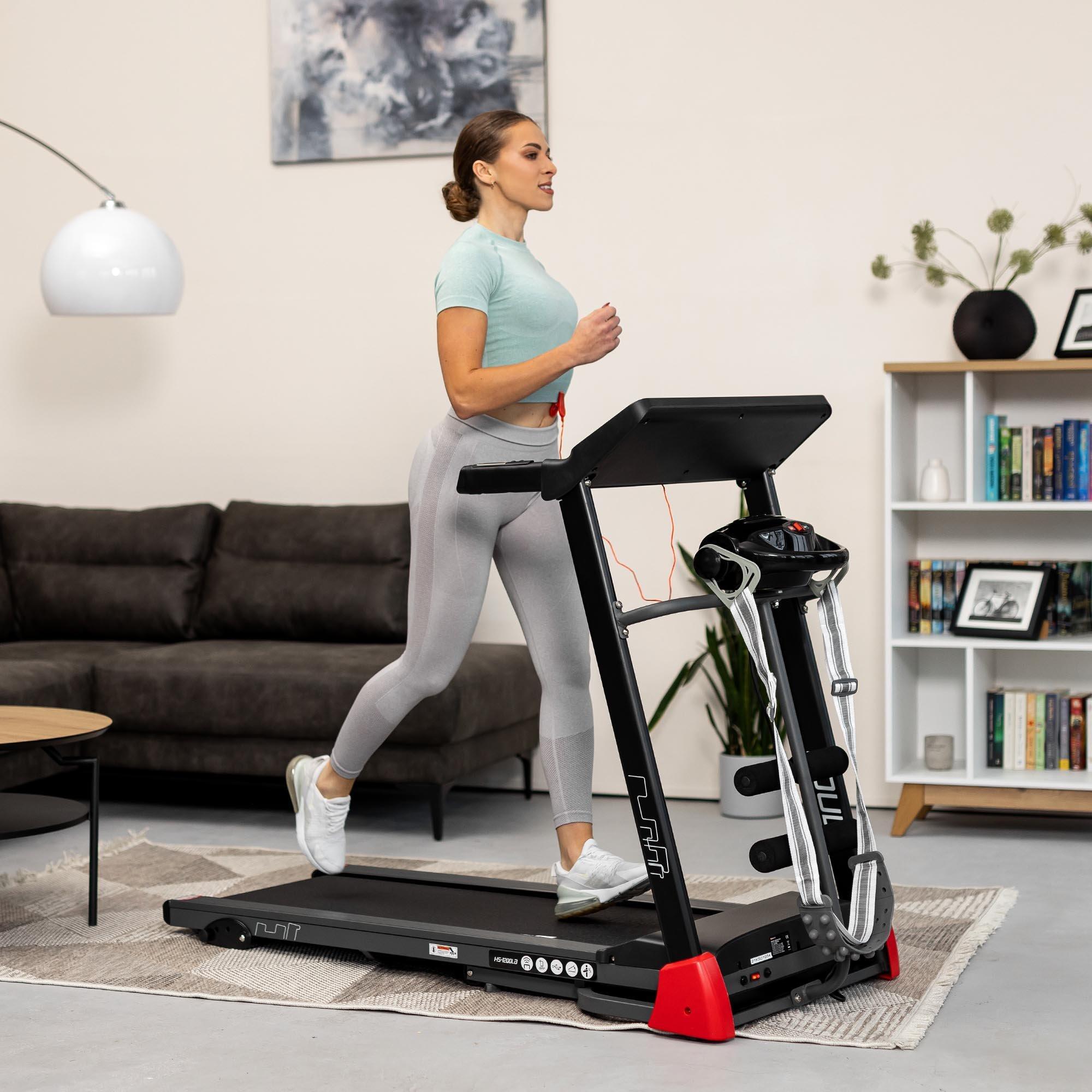 Tapis de course pliable avec masseur 14 km/h HS-1200LB Soul, connecté App 7/7