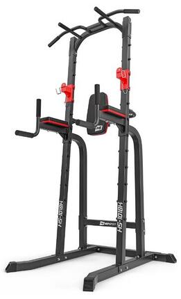 Krafttrainings-Dipstation Hop-Sport HS-1018K mit Klimmzugstange und Hantelablage