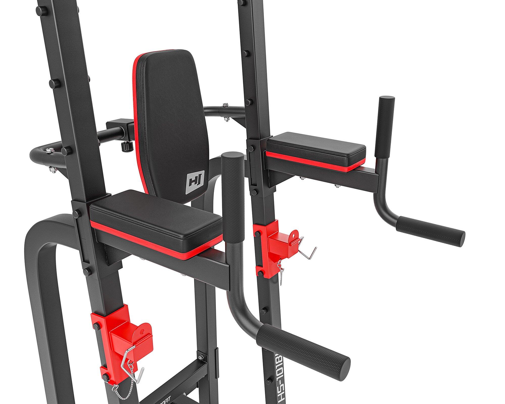 Krachttraining dipstation Hop-Sport HS-1018K met optrekstang en halterhouders 5/7