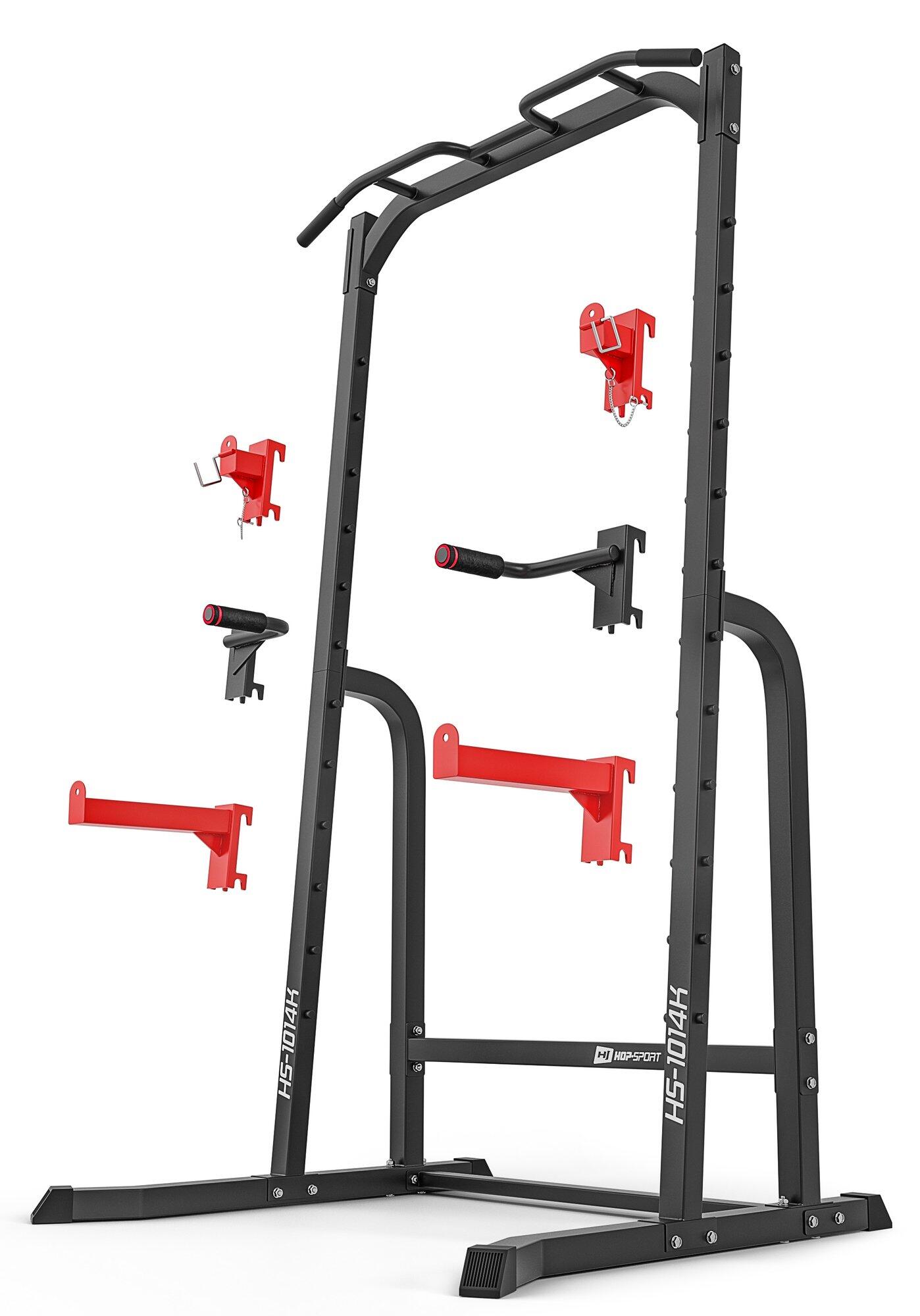 Krachttraining Dipstation Hop-Sport HS-1014K met stang en veiligheid 2/7