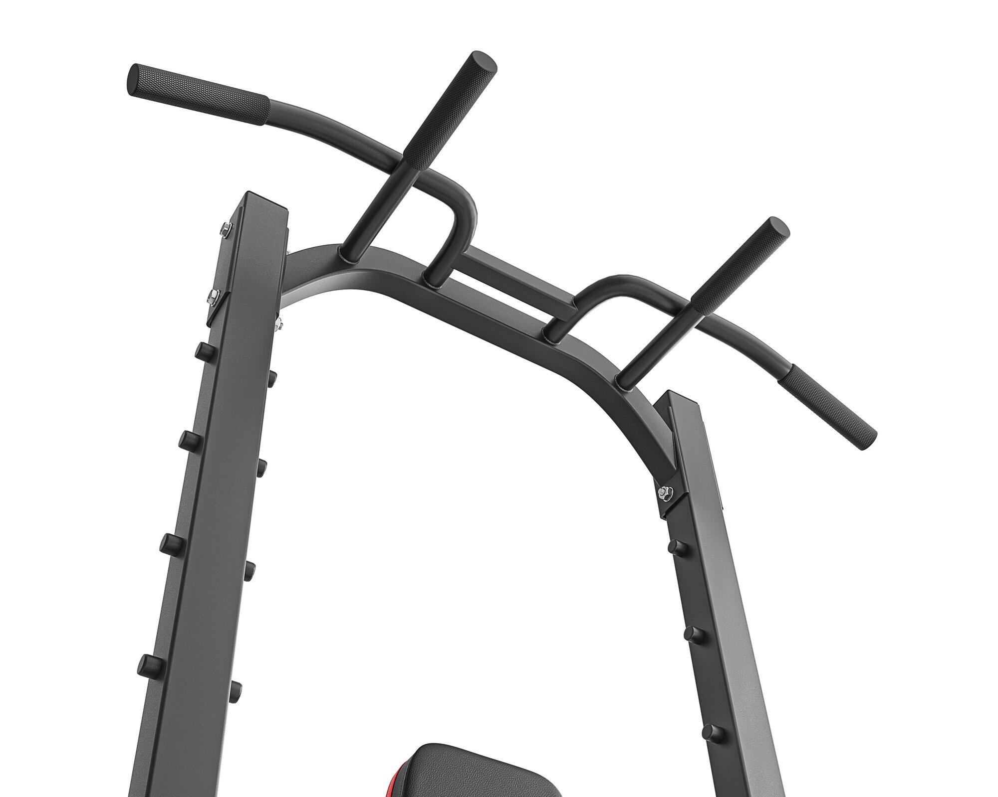 Krachttraining dipstation Hop-Sport HS-1018K met optrekstang en halterhouders 6/7