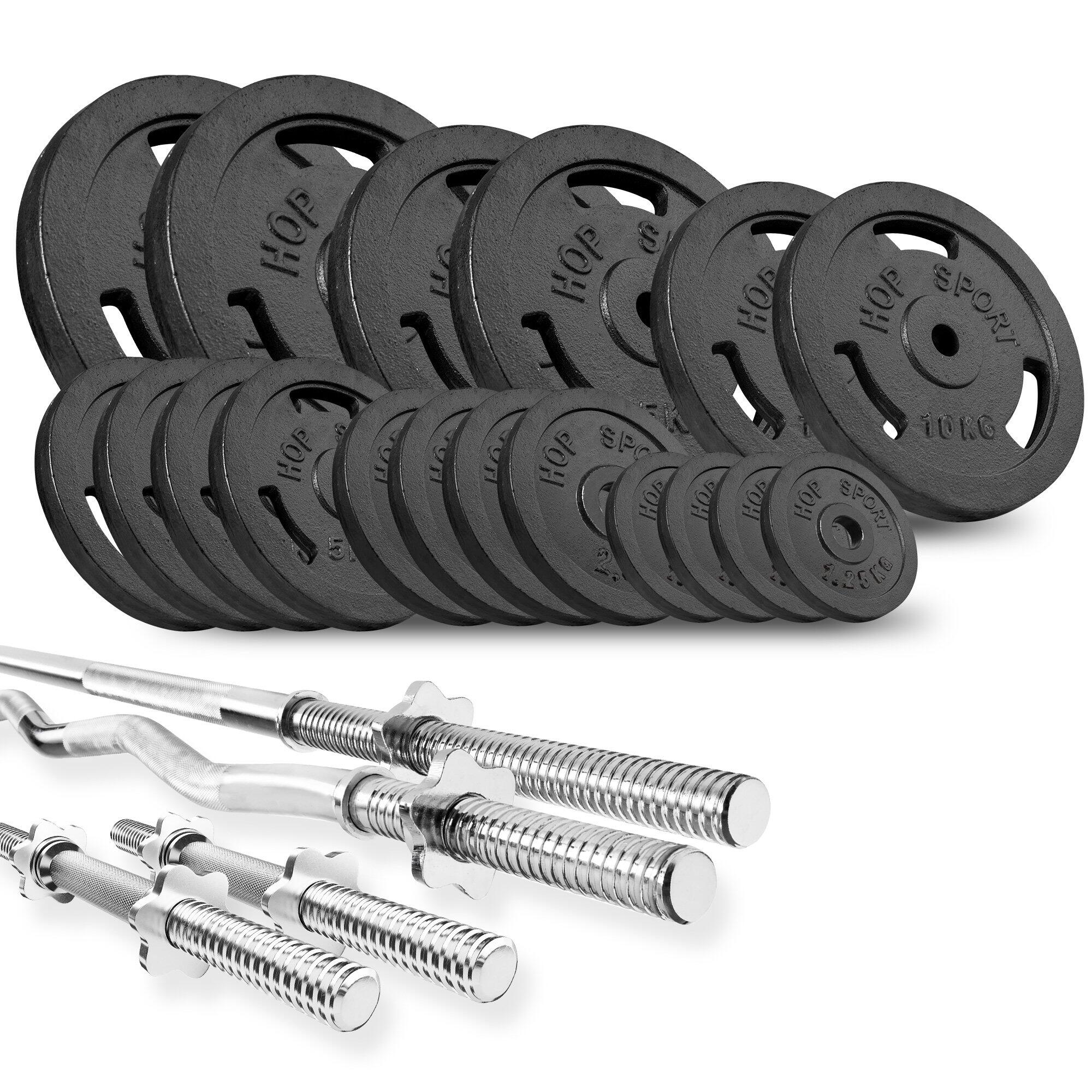 Sada litinových kotoučů 146kg s lavicí HS-1055 3/7