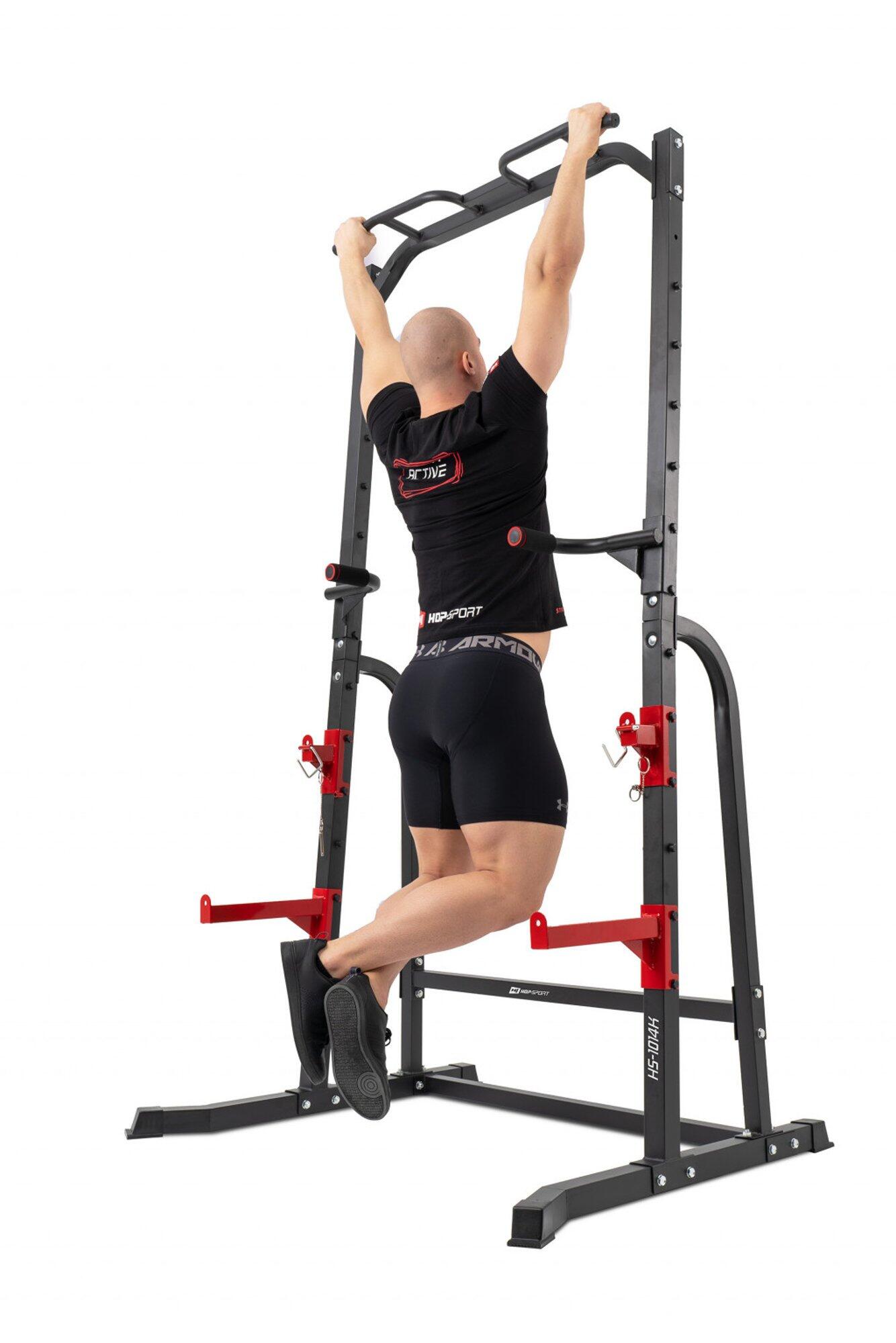 Krachttraining Dipstation Hop-Sport HS-1014K met stang en veiligheid 5/7