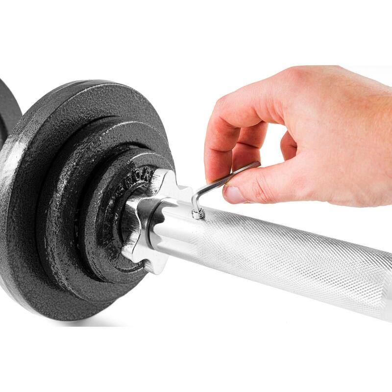 Set gantere fontă pentru antrenament 2x15kg Hop-Sport
